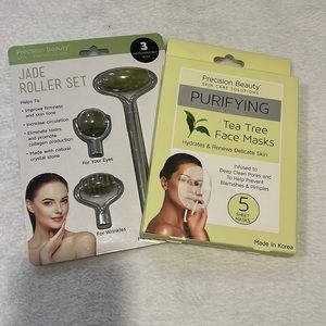 Precision beauty tea tree facemasks and Jade roller set